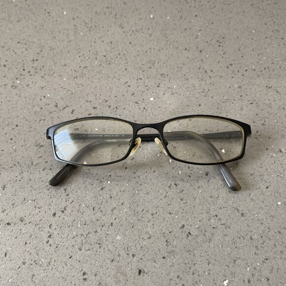 Claiborne Eyeglasses Rectangle Frames ONLY 55-18 145 black full rim Italy - Picture 1 of 9